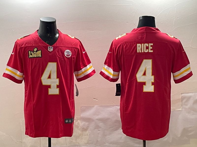 Men Kansas City Chiefs #4 Rice Red Second generations 2025 Nike Limited NFL Jersey style 4->kansas city chiefs->NFL Jersey